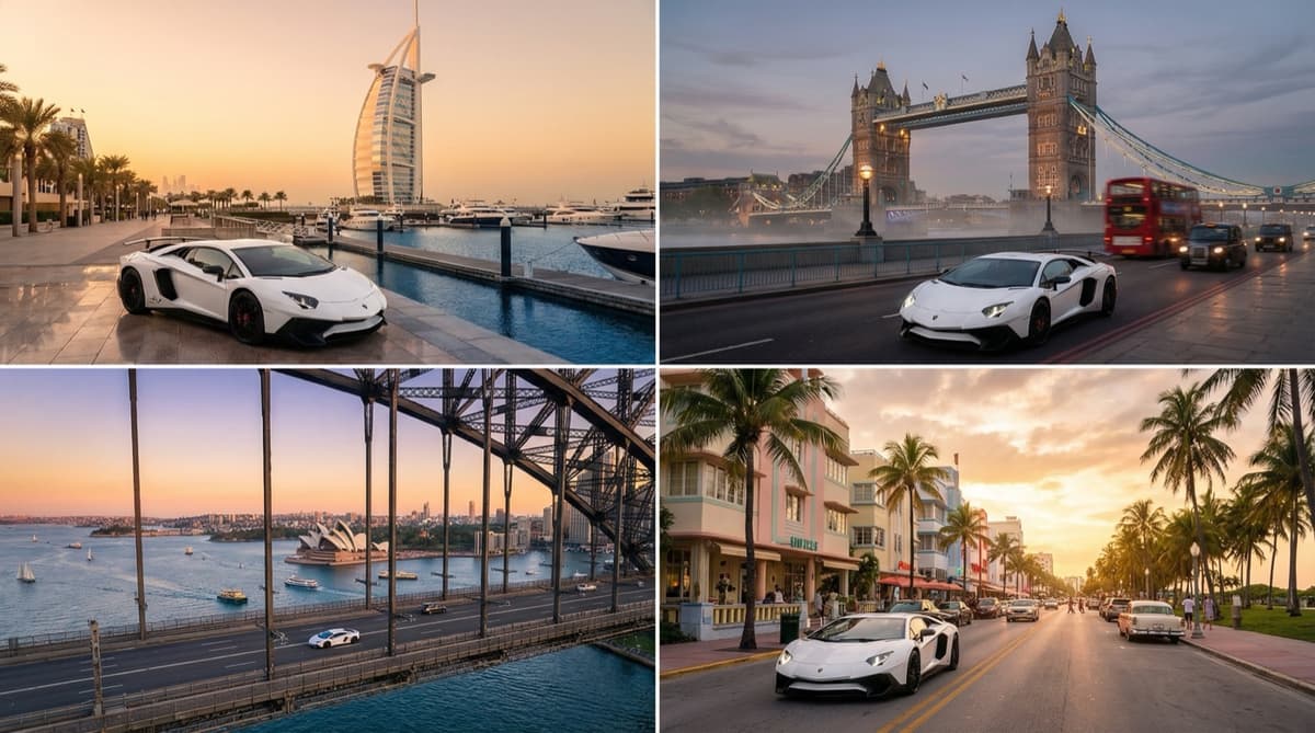 Supercar Rental Prices Compared: US vs Dubai vs London vs Sydney